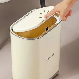 [하프클럽/셀러허브]원터치 쓰레기통 틈새 인테리어 슬림 휴지통 종량제 8L