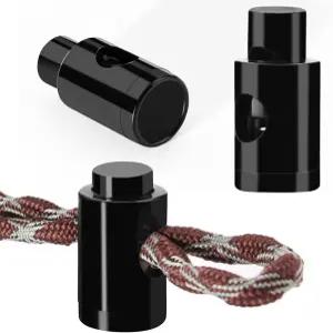 헤비 듀티 코드 잠금 장치 - 타이 신발끈이 없는 싱글 홀 드로스트링 스토퍼 패스너 등