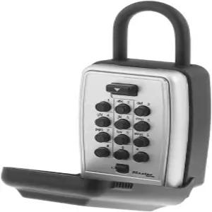 푸시 버튼이 있는 마스터 락 블랙 야외 키 잠금 상자로 세입자 게스트 클라이언트 리스팅 간 이동 5422E를