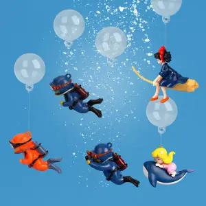 수족관 어항 장식품 다이버 조경 장식 선물 PVC 부동 액세서리