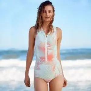 128000071팜리프 집업 민소매 하이컷 서핑수트 여아나시원피스 여성