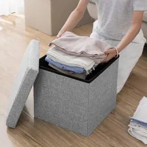 [하프클럽/셀러허브]접이식 간이의자 쇼파스툴 수납소파 폴딩박스 풋스툴