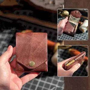 [콩심팥심]컴팩트 남자 미니 반지갑 카드지갑 볼펜 메모 수납 파우치