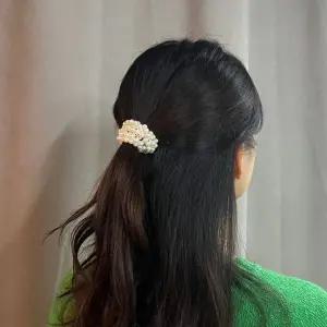 묶음머리 고무줄 곱창밴드 진주머리끈 화이트펄