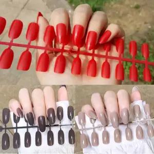 네일아트 네일 데코 연장 컬러 오벌팁 24p세트 28종