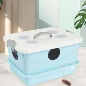 먹이용 파충류 밀웜 귀뚜라미 키우기 청소쉬움 도마뱀 곤충 사료 사마귀 무필터 사육장 용기