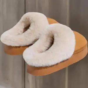 [신상오픈런]여성용 겨울 따뜻한 퍼안감 컬러 높이 슬리퍼 (41993077)