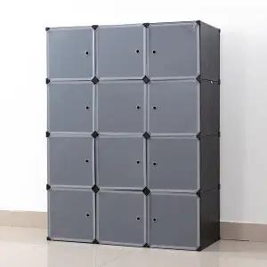 [하프클럽/셀러허브]옷장 DIY 복합 선반 수납장(8칸) (105x140cm) 조립식옷장