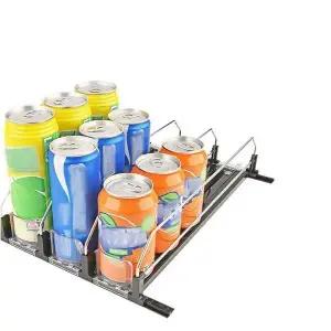 [하프클럽/셀러허브]캔디스펜서 자동정리 캔 음료 디스펜서(3칸) (블랙) 음