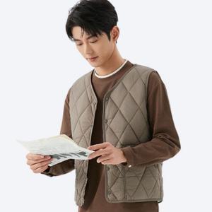 바르가 남녀공용 기모 양털 안감 누빔 퀼팅 이너 베스트 겨울 따뜻한 레이어드 조끼