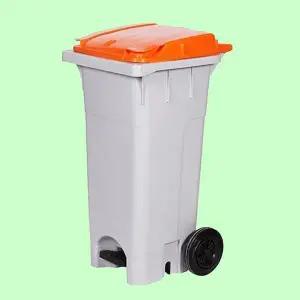 [하프클럽/셀러허브]음식물 수거함 120L 페달형 쓰레기통 분리수거 주노파