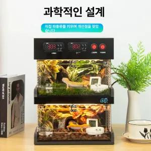 렉 사육장 레오파드게코 사육 조경 도마 달팽이 도마뱀 히팅패드 크레스티드 캐비닛 단일온도