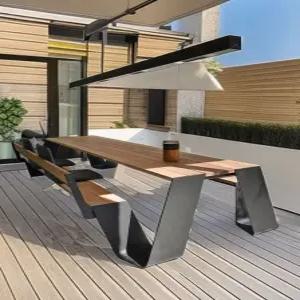 일체형 야외테이블 세트 정원 벤치 주택 카페 테라스