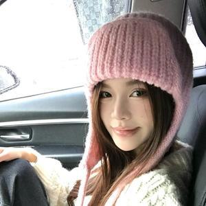 여성 모자 비니 귀달이 두꺼운 패션 니트모자 double in ACC0622