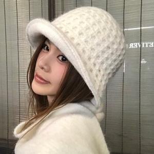 여성 모자 니트모자 버킷햇 벙거지 햇빛차단 패션 double in ACC1358