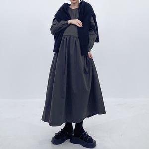 롱엘 모던 원피스 임산부하객 가을임부복 예비맘 학부모참관 맘룩 결혼식복장