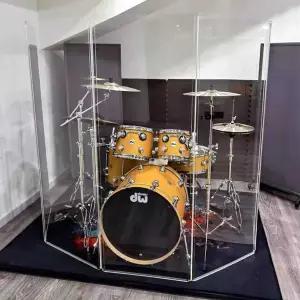 드럼 아크릴 방음판 투명 파티션 합주 연습실 커버