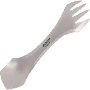 하이킹/백패킹/캠핑용 나이프 스푼 포크 멀티팝스 재사용 가능한 식기 포함 ATiAP 티타늄 3 인스포크