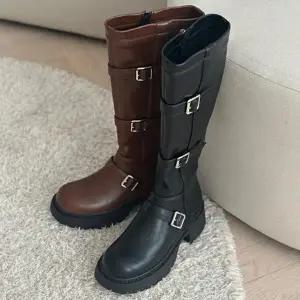 [옷자락]여자 데일리 시크 오피스룩 캐주얼 통굽 버클 롱부츠