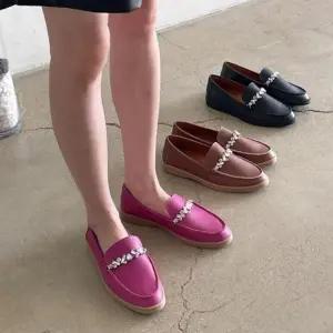 [옷자락]여자 데일리 편안한 플랫 로퍼