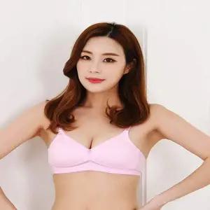 노와이어 스트라이프 메쉬 몰드 A컵 브라