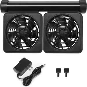 시원한 어항용 혼텍 수족관 냉각 팬 2풍속 광각 조절 가능 담수 염수용 Axolotl 수조 액세서리용