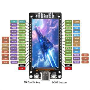 ESP32 -WROOM-32 개발 보드 1.9in1.14in ST7789 170x320 TFT LCD 디스플레이 WiFiBL 모듈 Arduino용 CH340