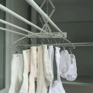 스텐 FEU654R4 양말 빨래집게 옷걸이 미니건조대 8구