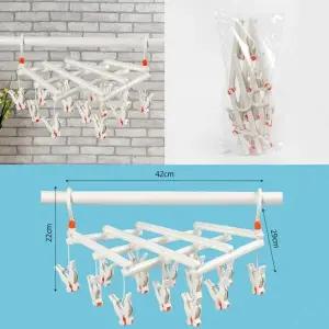 자바라 DZT000P8 빨래집게 건조대 14p 접이식 속옷건조대