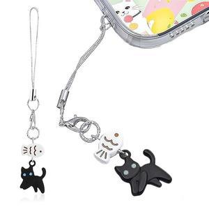 루베이2in1 귀여운 명태 핸드폰 스트랩 + 열쇠고리 강력 메탈 클립 휴대폰 스트랩/키링/휴대폰 고리