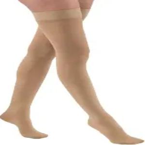 JOBST 릴 20-30mmHg 압박 양말 허벅지 높이 실리콘 밴드 베이지 라지