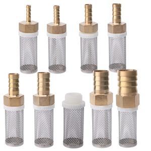 6-19mm 길어진 스테인레스 스틸 메쉬 필터 정원 관개 펌프 보호 호스 물 청소 황동