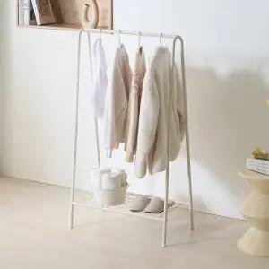 로프트앤리빙 스탠드옷걸이 이동식행거 미니 고정식 비키니 파이프 틈새 벽 철제 튼튼한 낮은 2단 드레스룸 벽 코너 수납 옷가게 원룸 옷장 무타공 철재