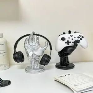 헤드셋 거치대 걸이 헤드폰 이어폰 기계 팔 피규어 게임 컨트롤러 데스크탑 선반