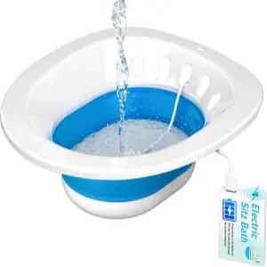 포칙 전기 좌욕탕 변기용 산후 필수품 치질 및 침지용 관리 욕조 여성용 좌욕 키트 접이식 배수구