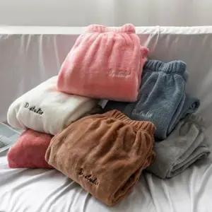 포근한 밍크 극세사 수면 바지 팬츠 홈웨어 잠옷 겨울 파자마 긴바지