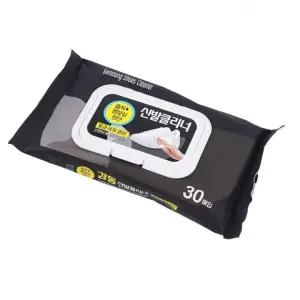 엠보싱 원단 신발 클리너 티슈 30매입 캡형