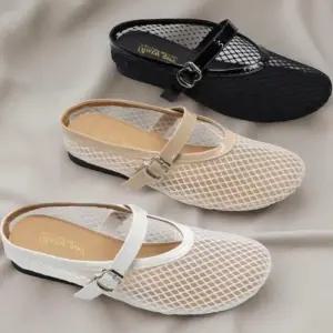 [신상오픈런]여성용 메쉬 물빠짐 끈조절 뮬 스타일 샌들 (39187582)