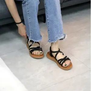 [신상오픈런]여성용 스트랩 낮은굽 캐주얼 샌들 (39183306)