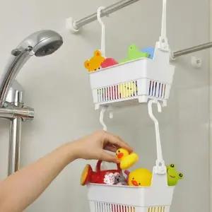( )행잉 수납 바구니 다용도 공간 활용 걸이형 플라스틱 정리함 욕실 주방 선반