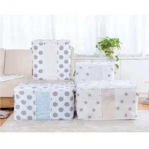 ( )이불 보관백 가로 별모양 손잡이 다용도 옷 정리함