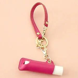 휴대용립글로즈케이스 립밤 립글로즈키링 보관 가죽립스틱홀더