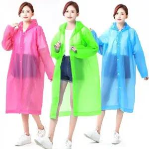 EVA 코트형 우의 판초 레인코트 방수 비옷 우비 골프 등산 낚시 캠핑