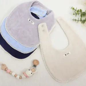 국산 테리턱받이 아기 유아 침받이 양면 1개 받이 출산용품 선물세트 아기용 준비 준비물