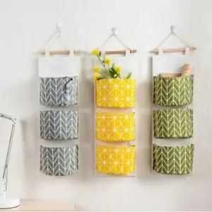 ( )다용도 벽걸이 수납함 문걸이 파우치 패브릭 정리함 생활 포켓