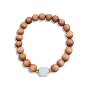 [라일리쥬얼리] Rly 향나무 장식 팔찌 불교 우드 염주 합장주패션팔찌