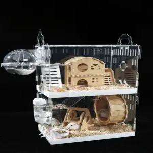 대형 케이지 햄스터 놀이터 사육장 아크릴 투명 은신처