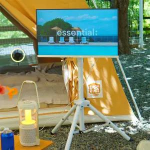 엔산마운트 FS-100 TV스탠드 캠핑용 휴대용 접이식 모니터 TV거치대 헤드분리형