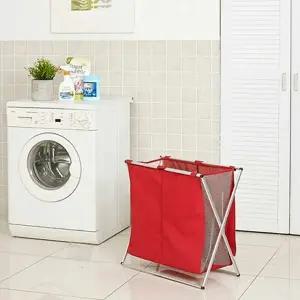 시앵 WOJ830B0 투바스켓빨래분리함다용도함(메쉬)-레드