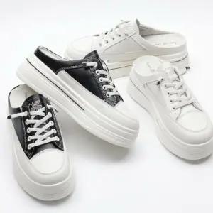 여자 데일리 캐주얼 뮬 슬립온 스니커즈